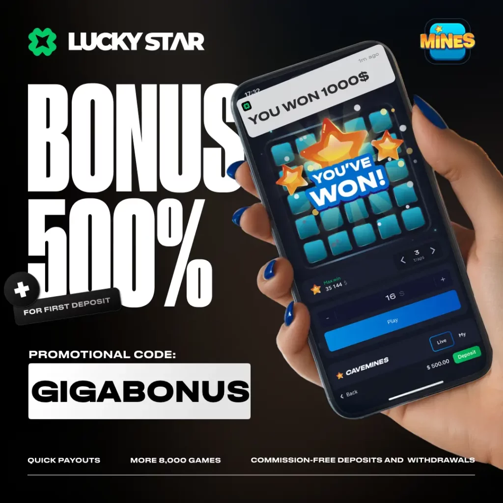 Lucky Star Casino - Welcome Bonus 500% Promo GIABONUS